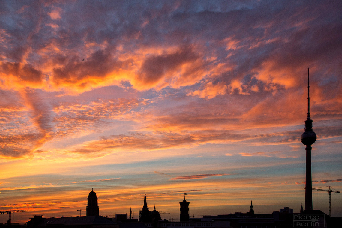 Sonnenuntergang mit Silhouette