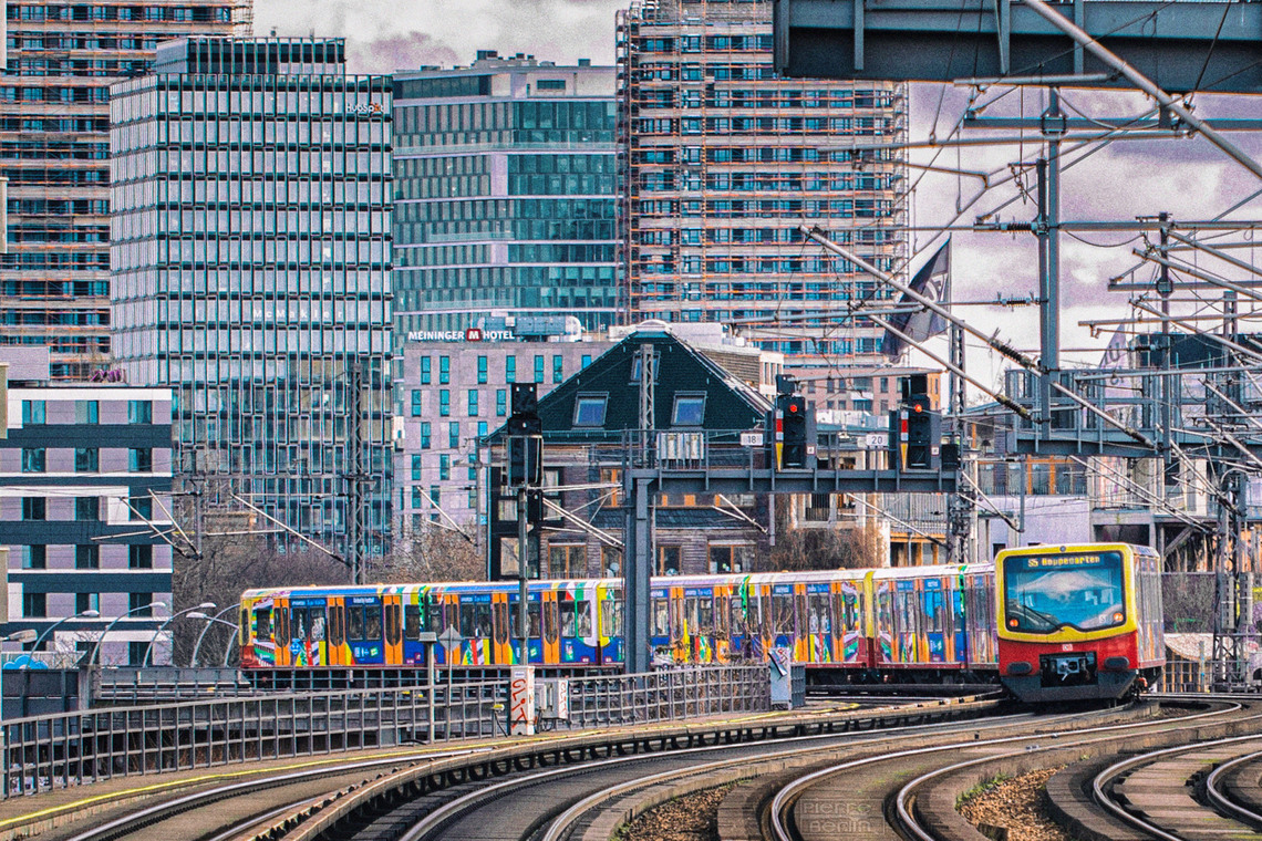 S-Bahn train with UEFA Euro 2024 Ad