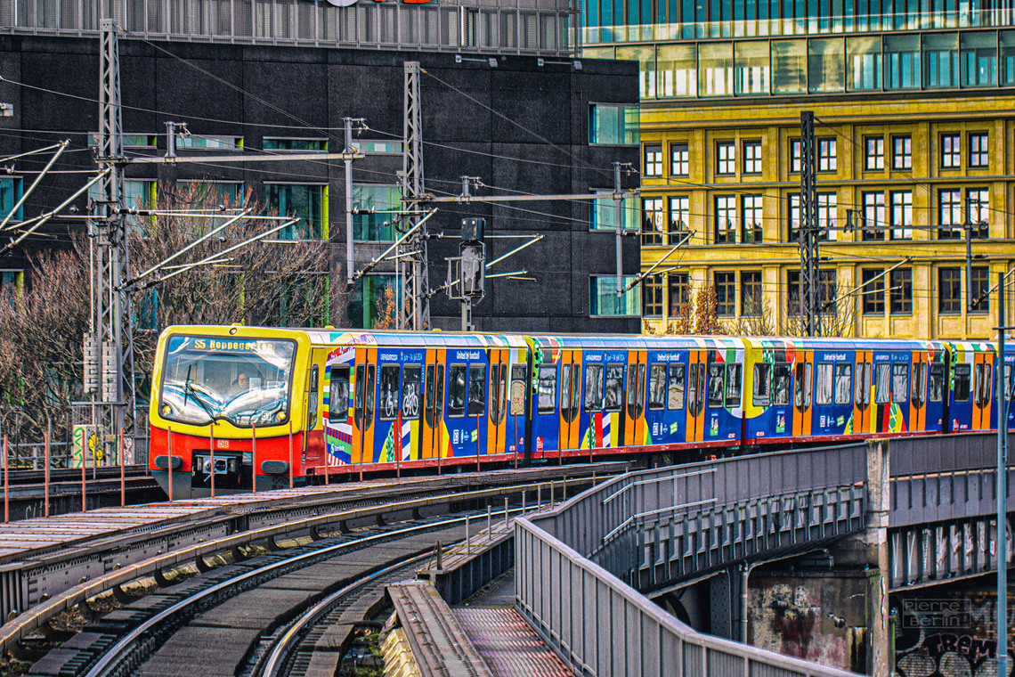 S-Bahn train with UEFA Euro 2024 Ad