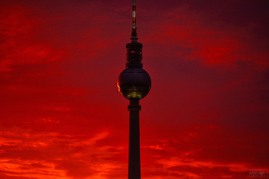 TV Tower + Red sunset